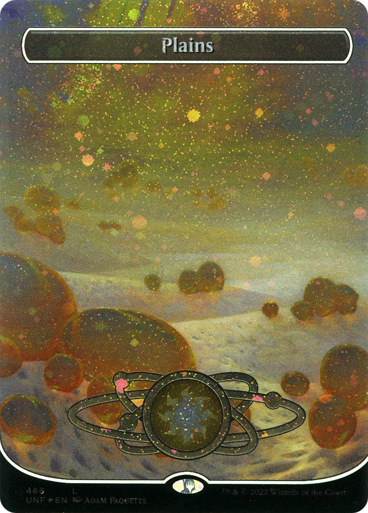 Plains (Borderless) (Galaxy Foil) (486) Foil - Unfinity