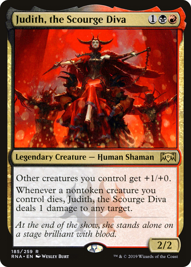 Judith, the Scourge Diva (185) Foil - Ravnica Allegiance