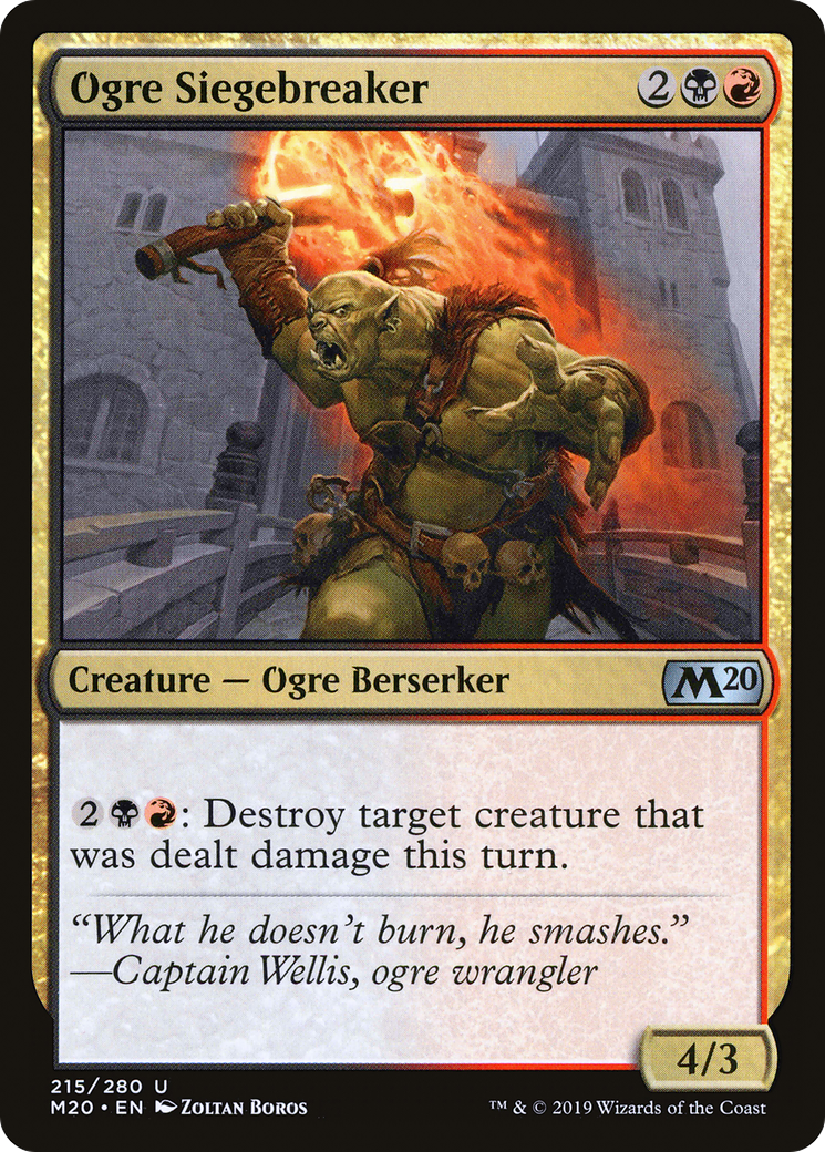 Ogre Siegebreaker (215) Foil - Core Set 2020