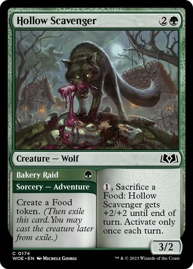 Hollow Scavenger // Bakery Raid (174) Foil - Wilds of Eldraine