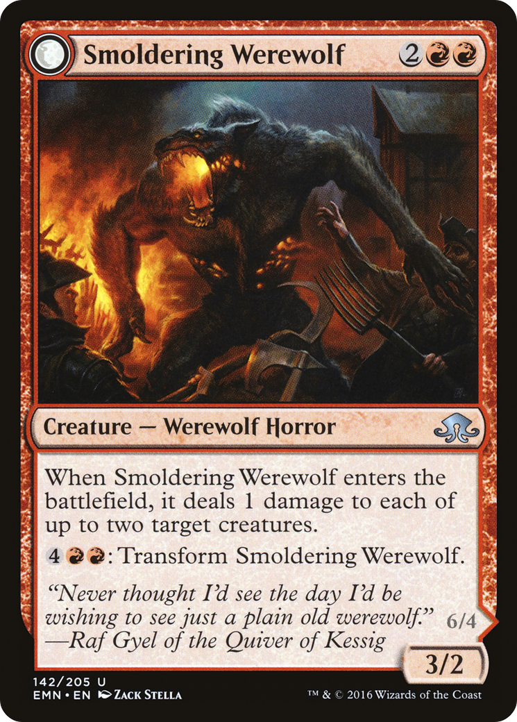 Smoldering Werewolf (142) Foil - Eldritch Moon