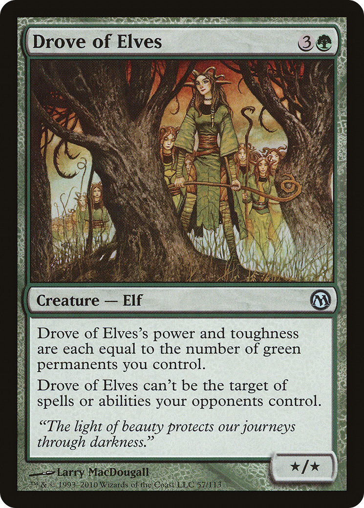 Drove of Elves (057) - Duels of the Planeswalkers