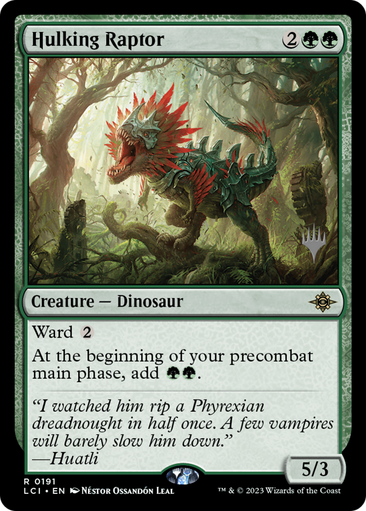 Hulking Raptor (191) Foil - The Lost Caverns of Ixalan Promos
