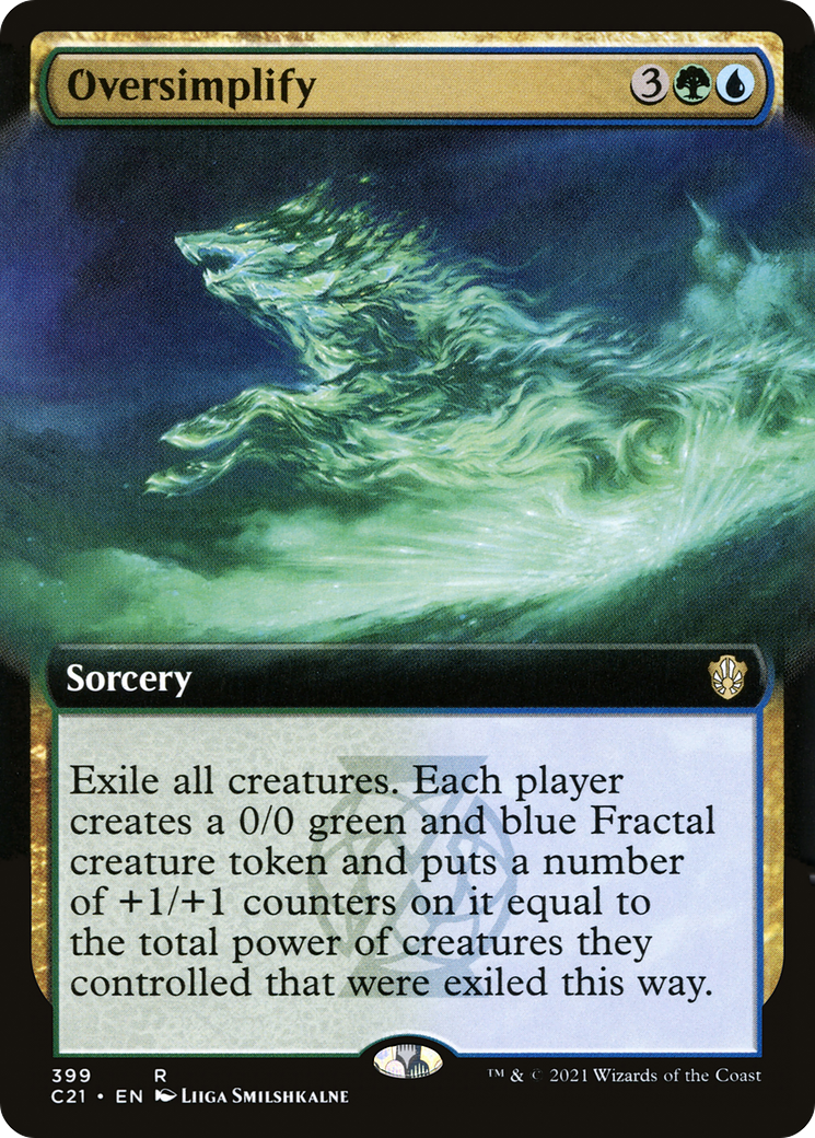 Oversimplify (Extended Art) (399) - Commander 2021