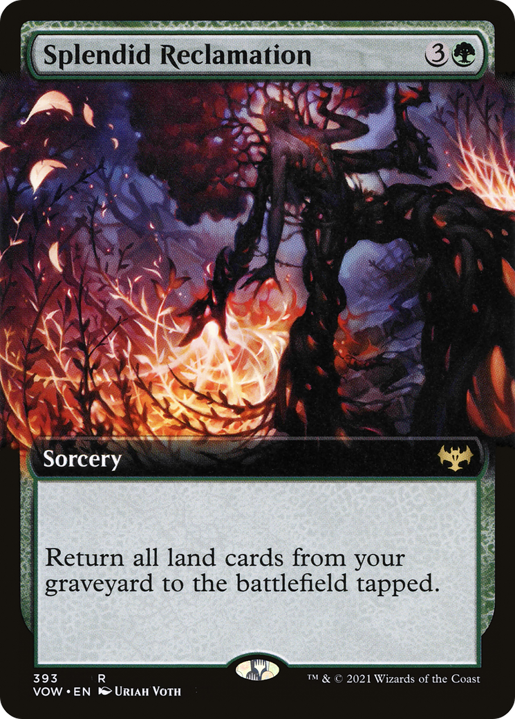 Splendid Reclamation (Extended Art) (393) Foil - Innistrad: Crimson Vow