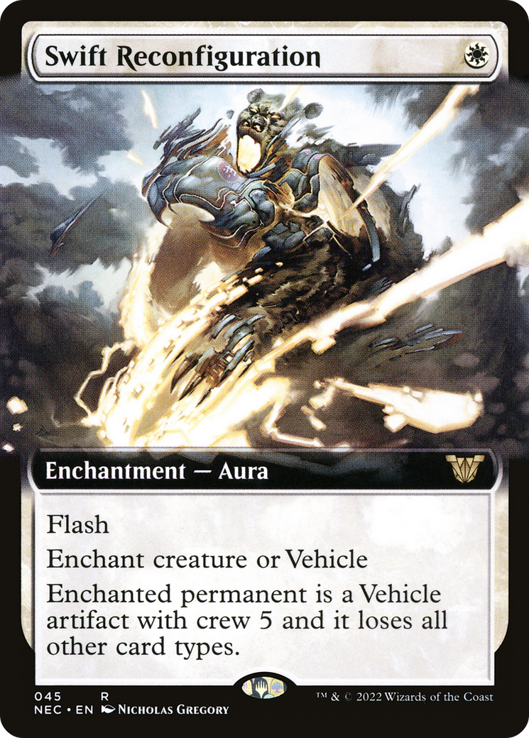Swift Reconfiguration (Extended Art) (045) - Neon Dynasty Commander