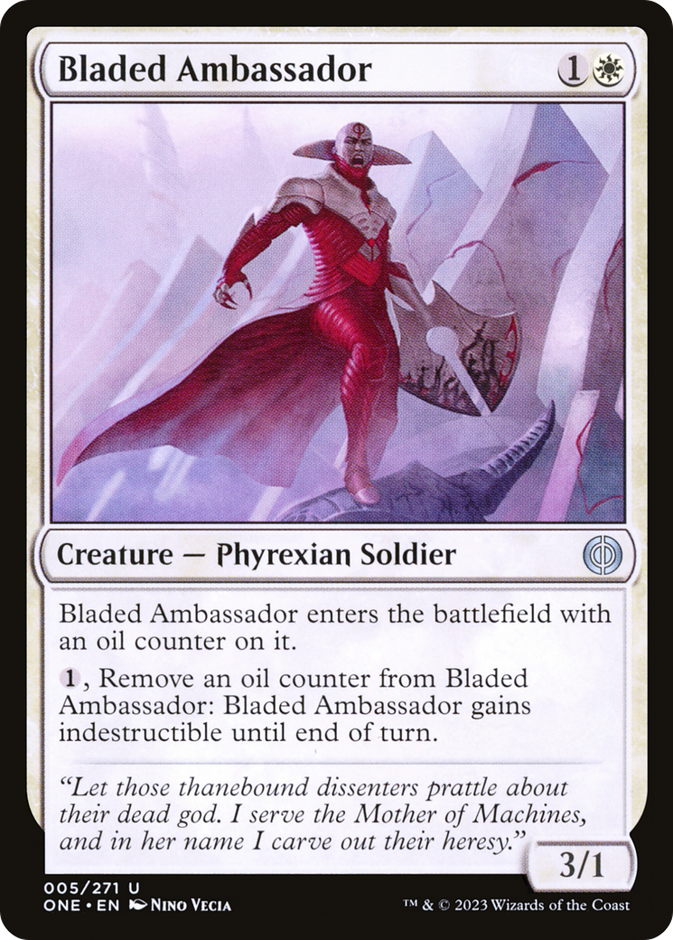Bladed Ambassador (005) Foil - Phyrexia: All Will Be One