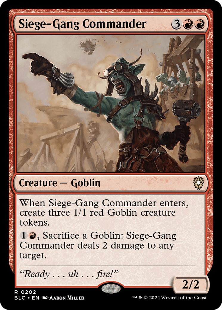 Siege-Gang Commander (202) - Bloomburrow Commander