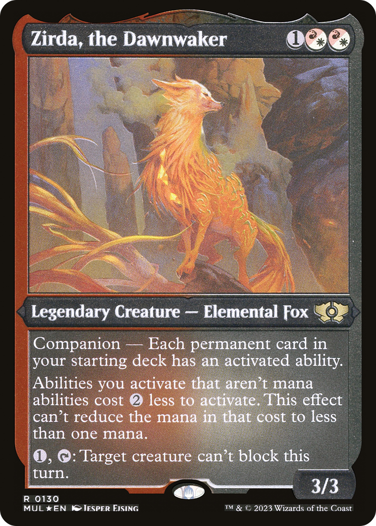Zirda, the Dawnwaker (130) Etched - Multiverse Legends