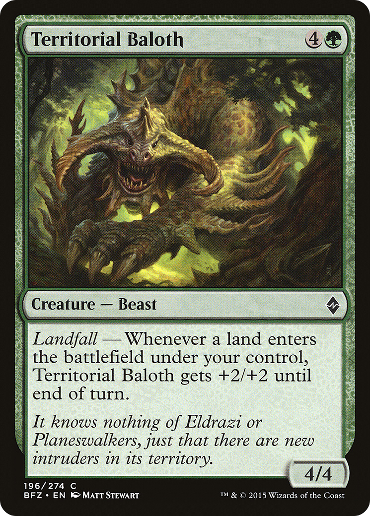 Territorial Baloth (196) Foil - Battle for Zendikar