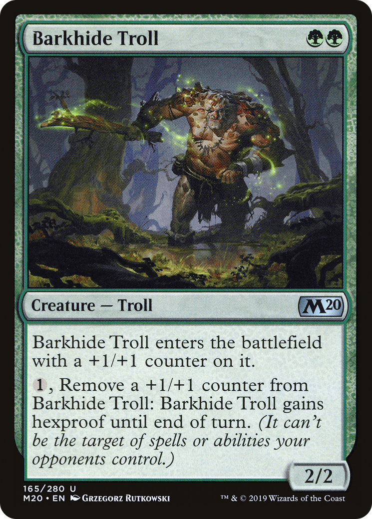Barkhide Troll (165) Foil - Core Set 2020