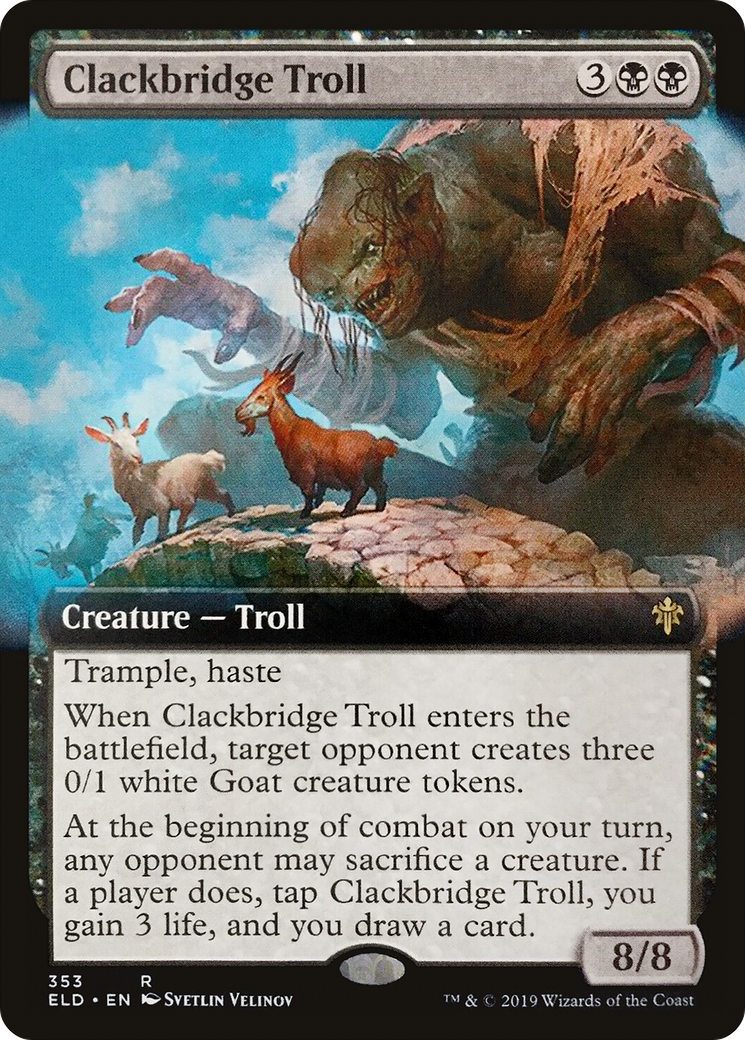 Clackbridge Troll (Extended Art) (353) - Throne of Eldraine