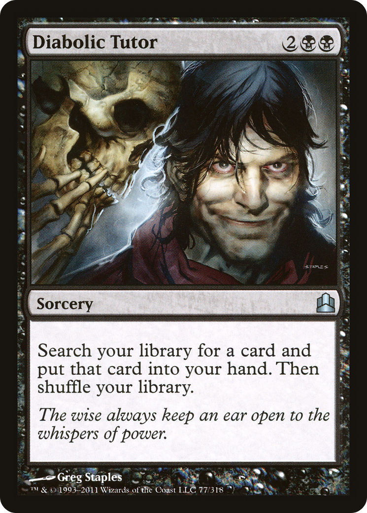 Diabolic Tutor (077) - Commander 2011