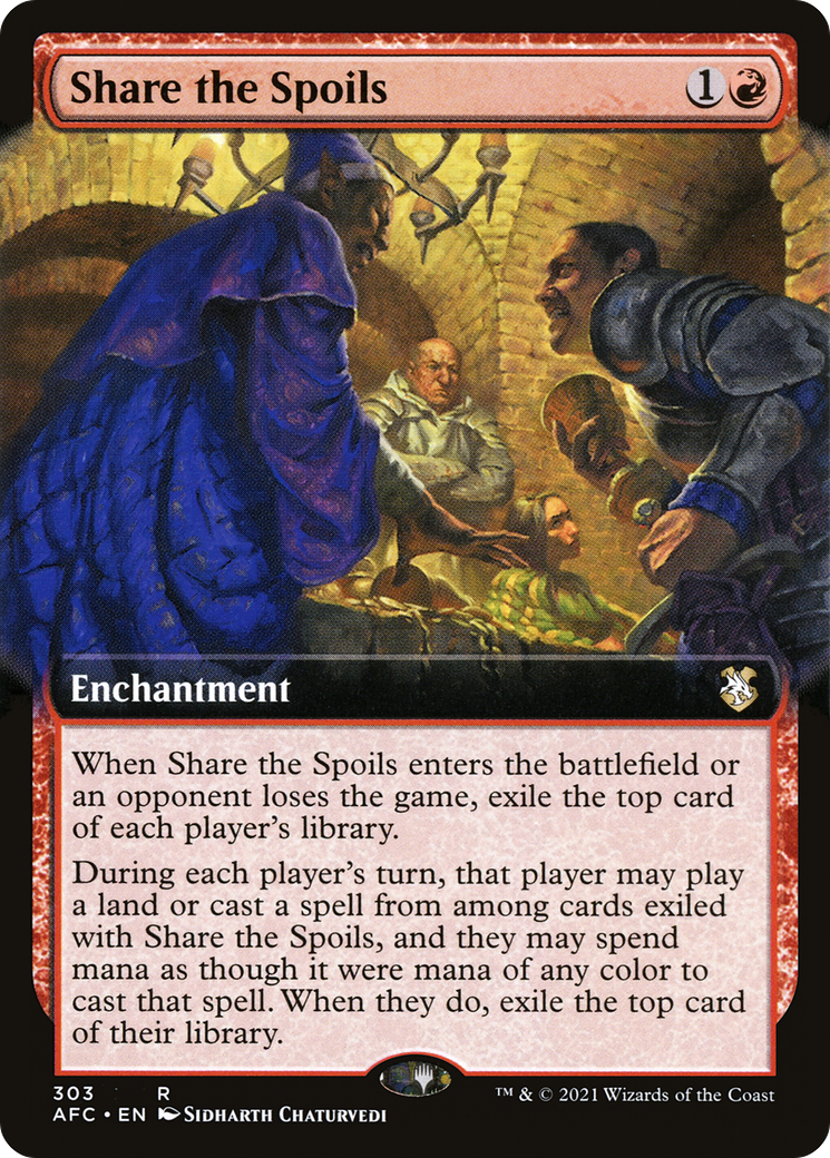 Share the Spoils (Extended Art) (303) - Forgotten Realms Commander