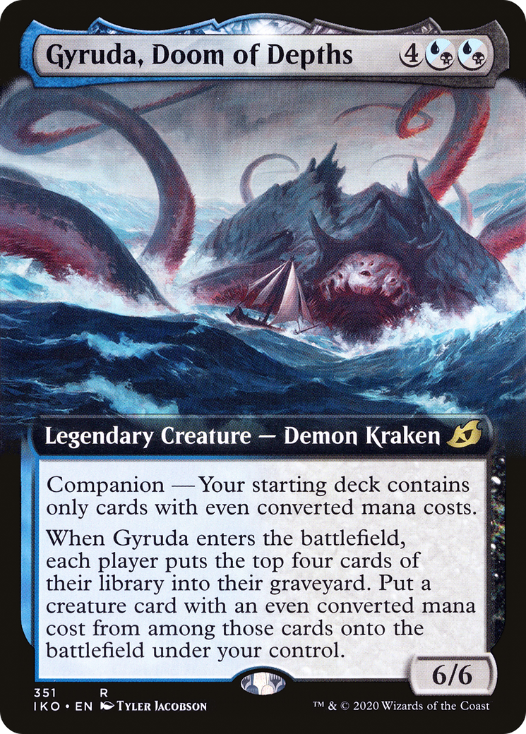 Gyruda, Doom of Depths (Extended Art) (351) Foil - Ikoria: Lair of Behemoths