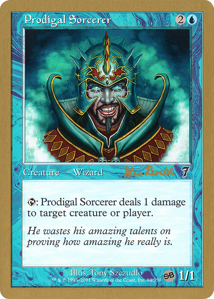 Prodigal Sorcerer - 2001 Alex Borteh (7ED) (SB) (Retro) - World Championship Decks 2001