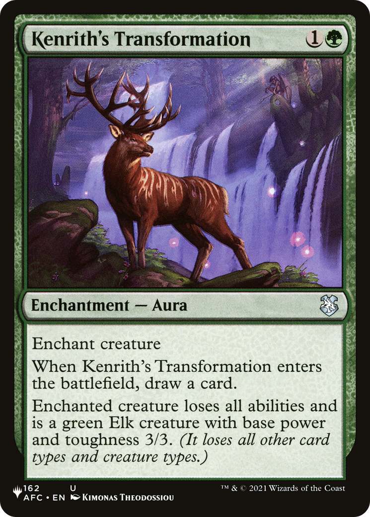 Kenrith's Transformation (AFC-162) - The List