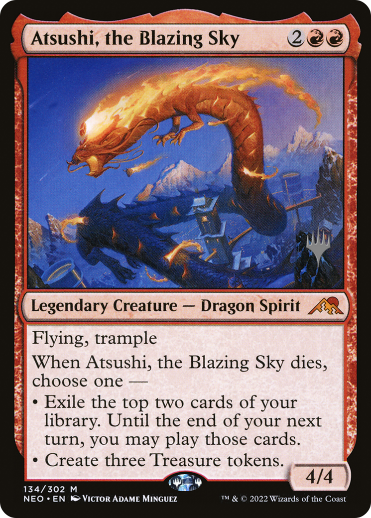 Atsushi, the Blazing Sky (134) - Kamigawa: Neon Dynasty Promos