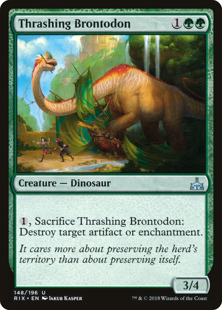 Thrashing Brontodon (148) - Rivals of Ixalan