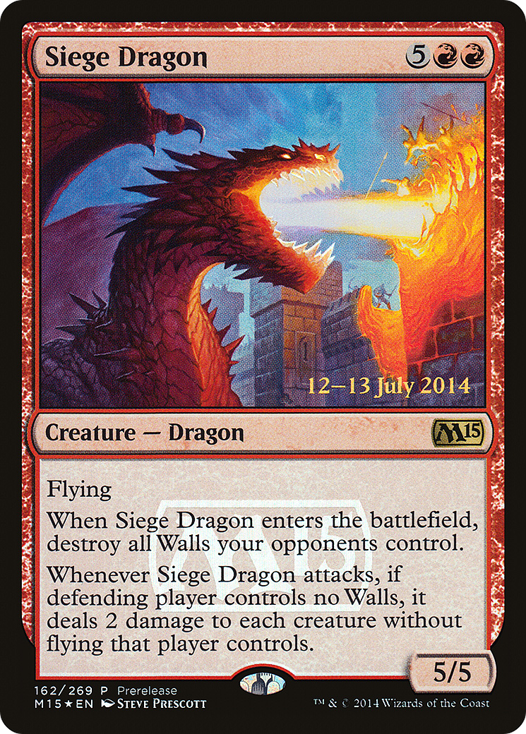 Siege Dragon (162) Foil - Magic 2015 Promos
