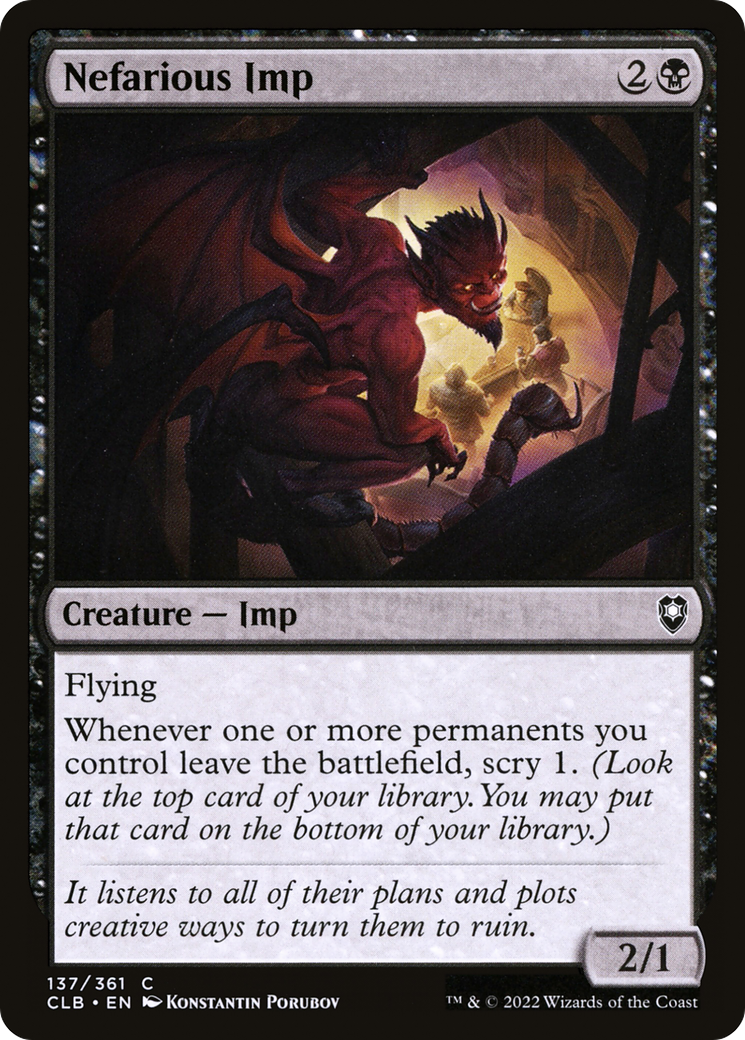 Nefarious Imp (137) Foil - Commander Legends: Battle for Baldur's Gate