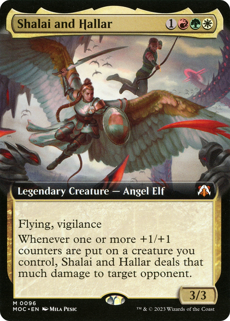 Shalai and Hallar (Extended Art) (096) Foil - March of the Machine Commander