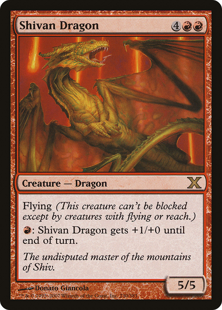 Shivan Dragon (230) - Tenth Edition