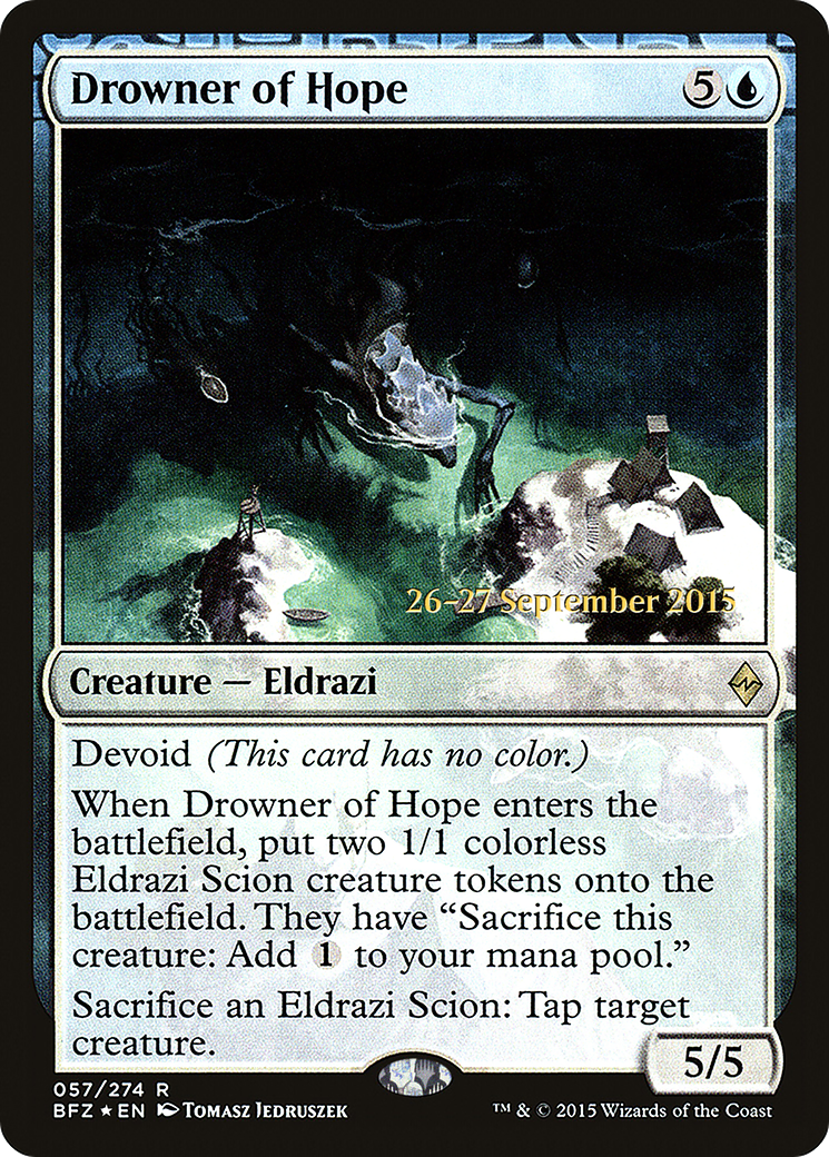 Drowner of Hope (057) Foil - Battle for Zendikar Promos