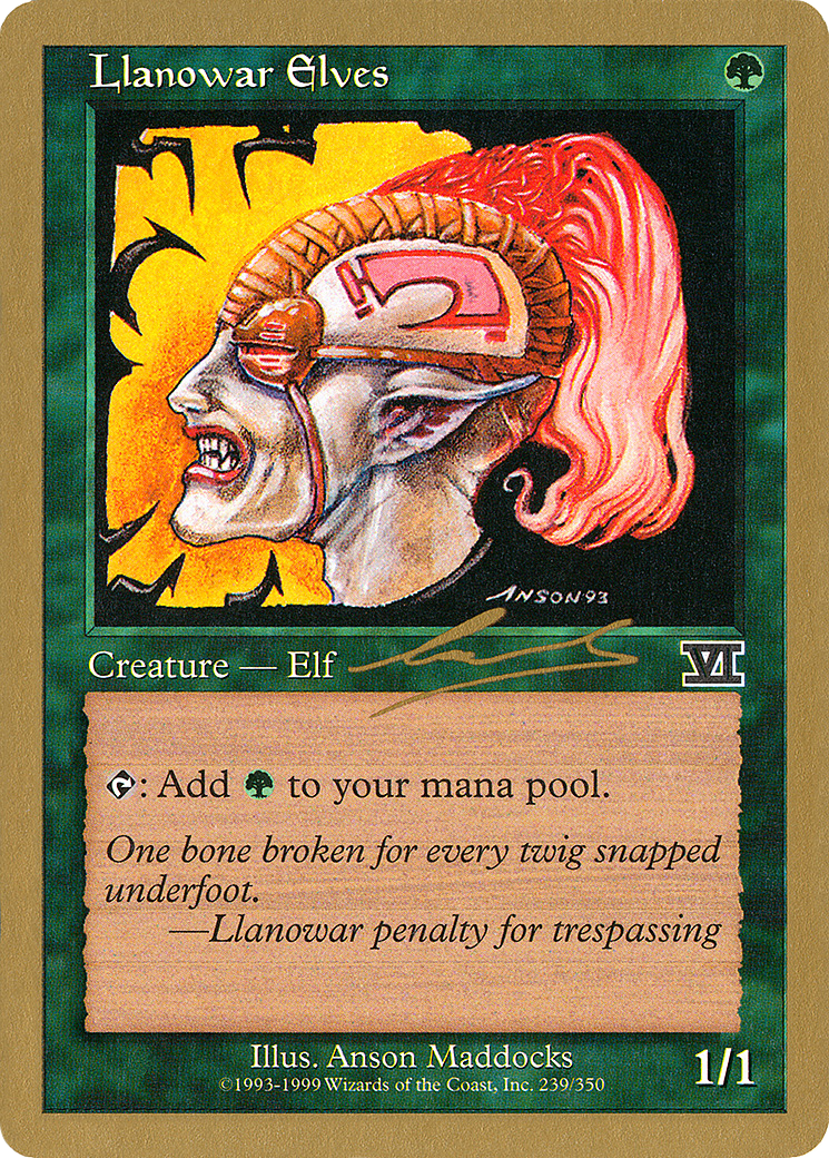 Llanowar Elves - 2000 Nicolas Labarre (6ED) (Retro) - World Championship Decks 2000