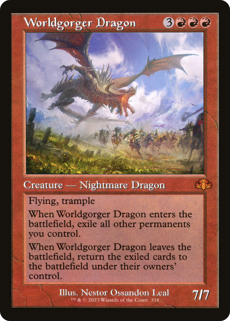 Worldgorger Dragon (Retro) (334) Foil - Dominaria Remastered