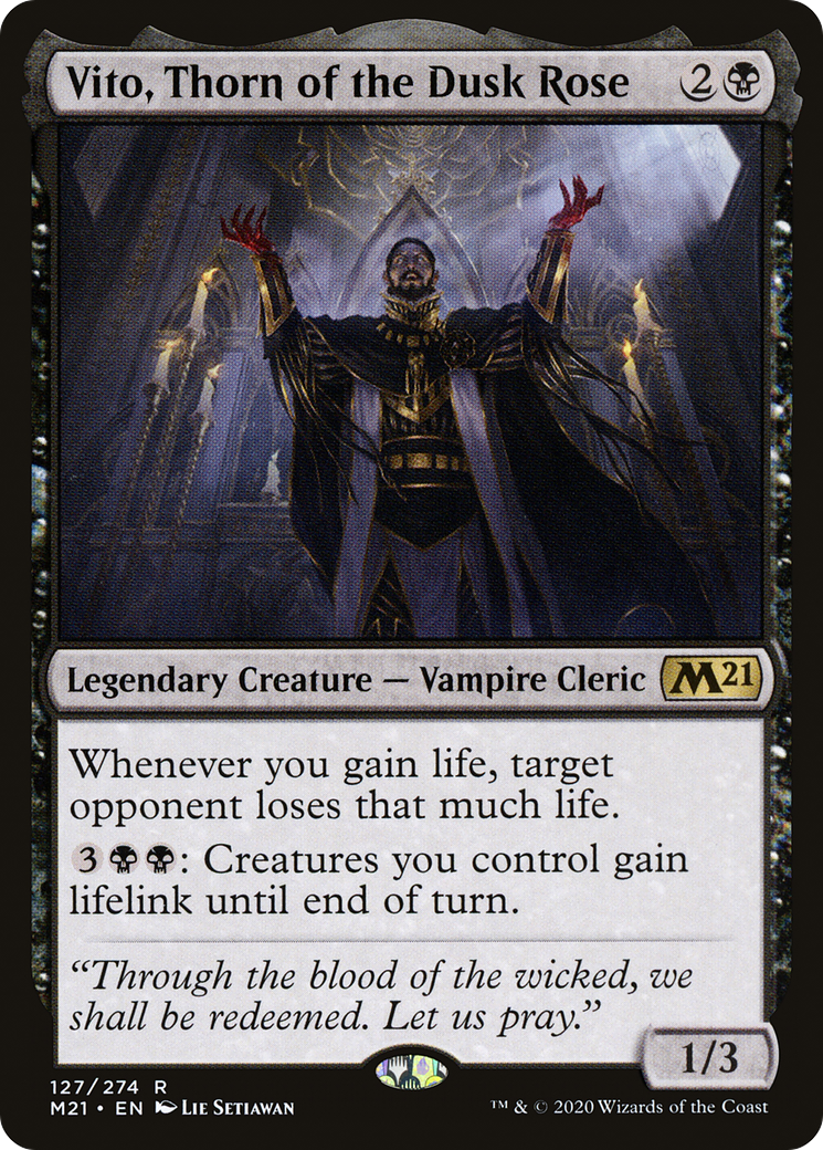 Vito, Thorn of the Dusk Rose (127) Foil - Core Set 2021