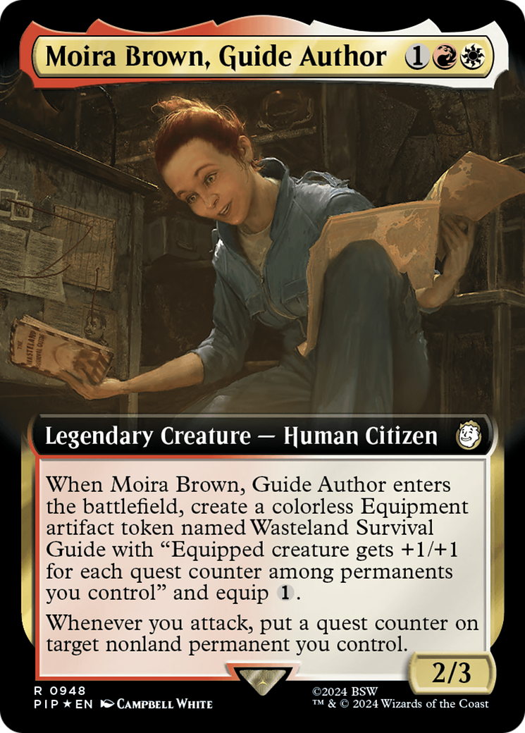 Moira Brown, Guide Author (Extended Art) (Surge Foil) (Extended Art) (948) Foil - Fallout