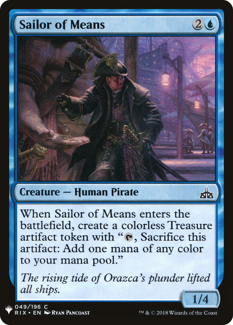 Sailor of Means (RIX-49) - The List