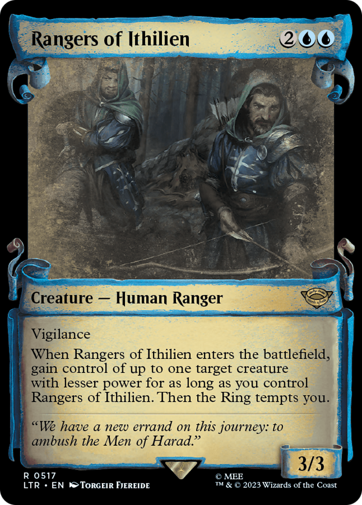 Rangers of Ithilien (Showcase Scrolls) (Showcase) (517) Foil - The Lord of the Rings: Tales of Middle-earth