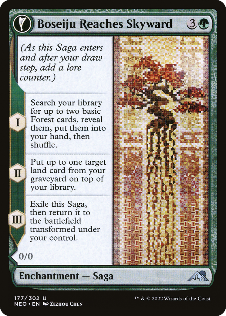 Boseiju Reaches Skyward // Branch of Boseiju (177) - Kamigawa: Neon Dynasty