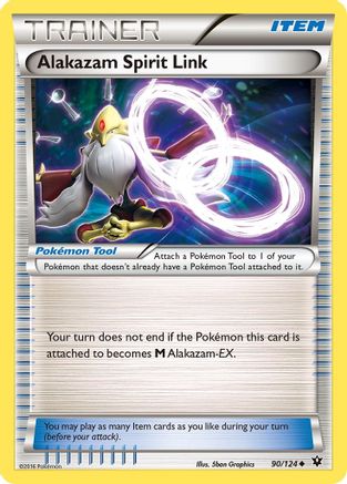 Alakazam Spirit Link (90) Reverse Holofoil - XY Fates Collide
