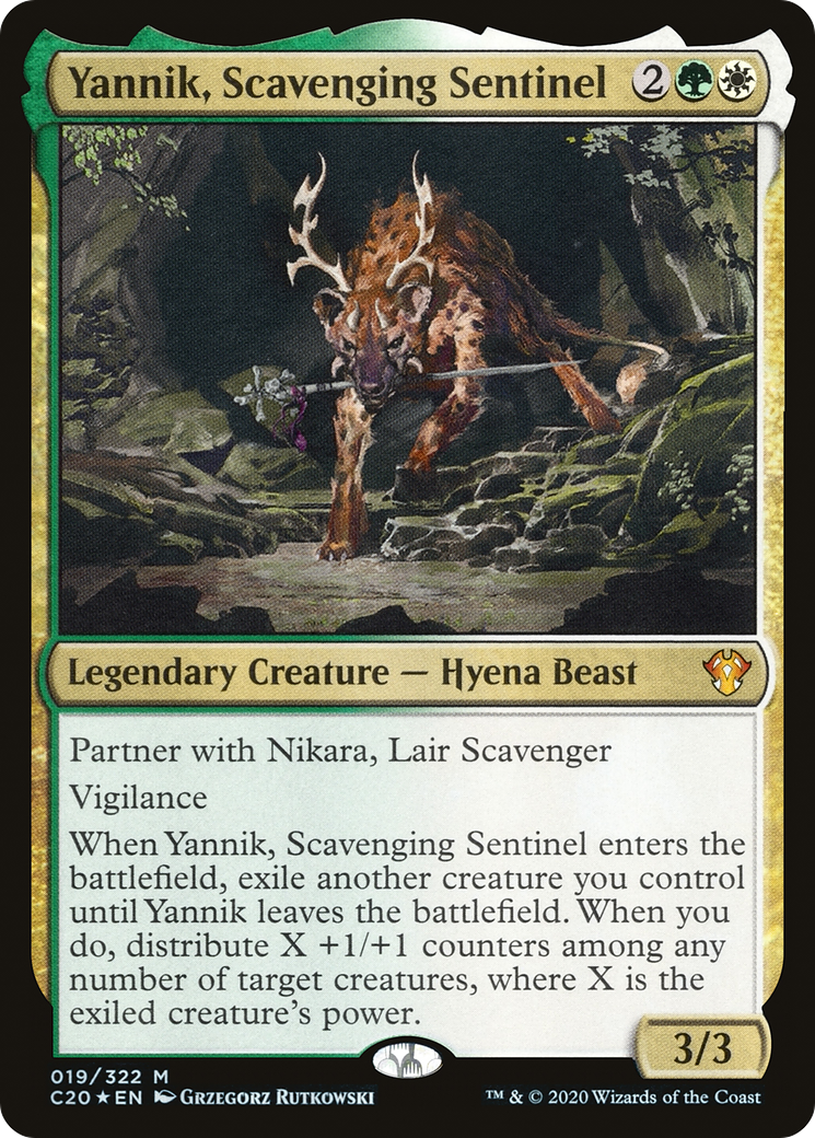 Yannik, Scavenging Sentinel (019) Foil - Commander 2020
