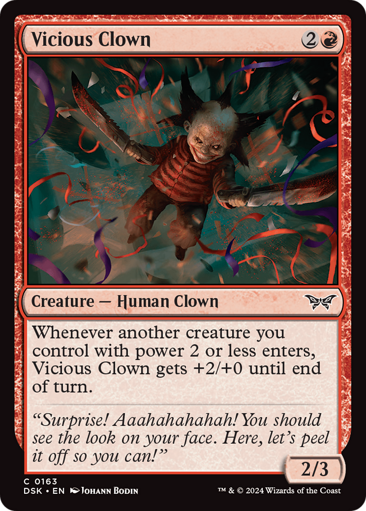 Vicious Clown (163) Foil - Duskmourn: House of Horror