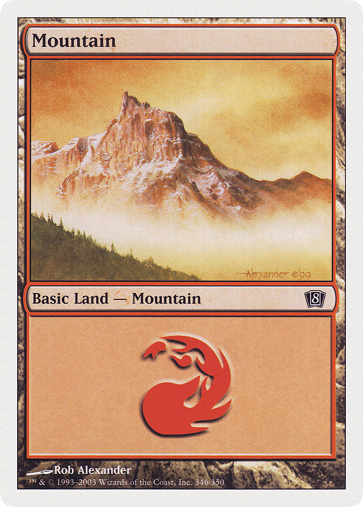 Mountain (346) Foil - Eighth Edition