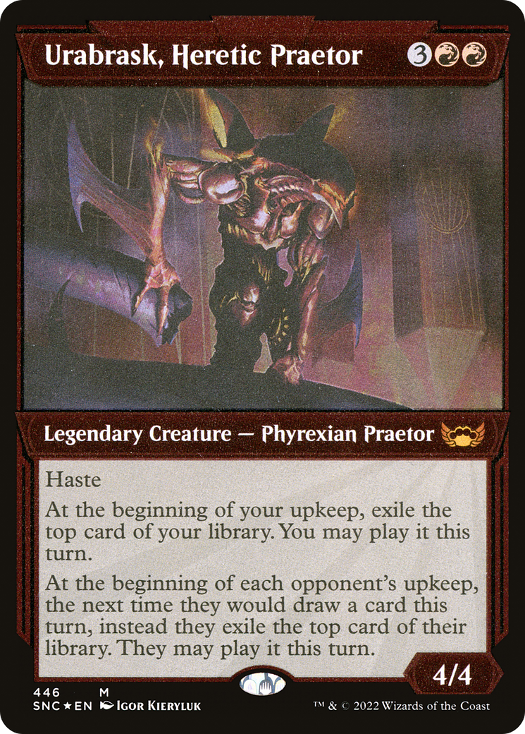 Urabrask, Heretic Praetor (Showcase) (446) Etched - Streets of New Capenna