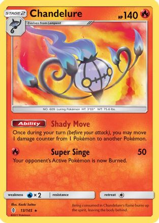 Chandelure (13) Reverse Holofoil - Guardians Rising