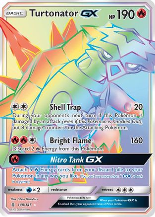 Turtonator GX (Secret) (148) Holofoil - SM Guardians Rising