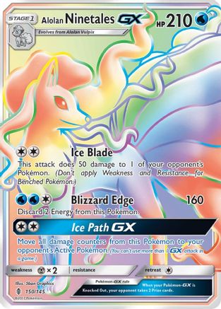 Alolan Ninetales GX (Secret) (150) Holofoil - SM Guardians Rising