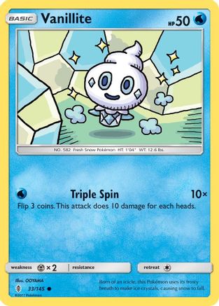 Vanillite (33) Reverse Holofoil - SM Guardians Rising