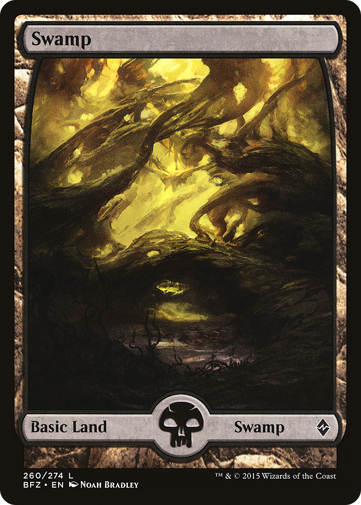 Swamp – Full Art (260) Foil - Battle for Zendikar