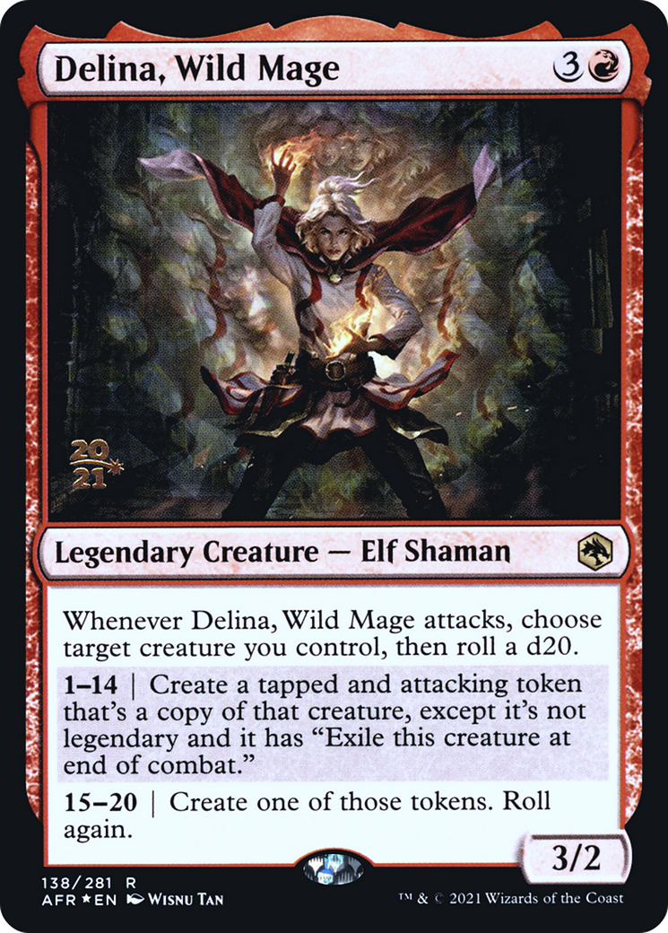 Delina, Wild Mage (138s) Foil - Adventures in the Forgotten Realms Promos
