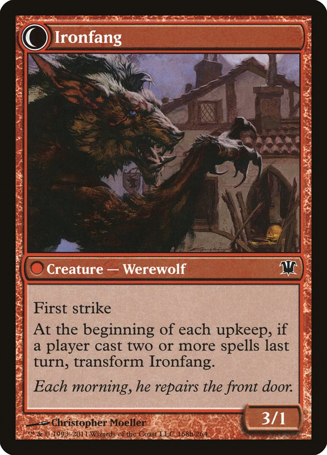 Village Ironsmith // Ironfang (168) Foil - Innistrad