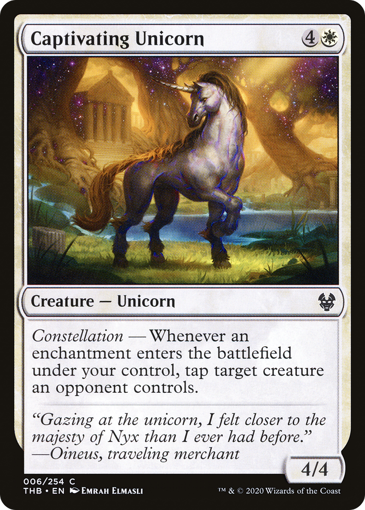 Captivating Unicorn (006) Foil - Theros Beyond Death