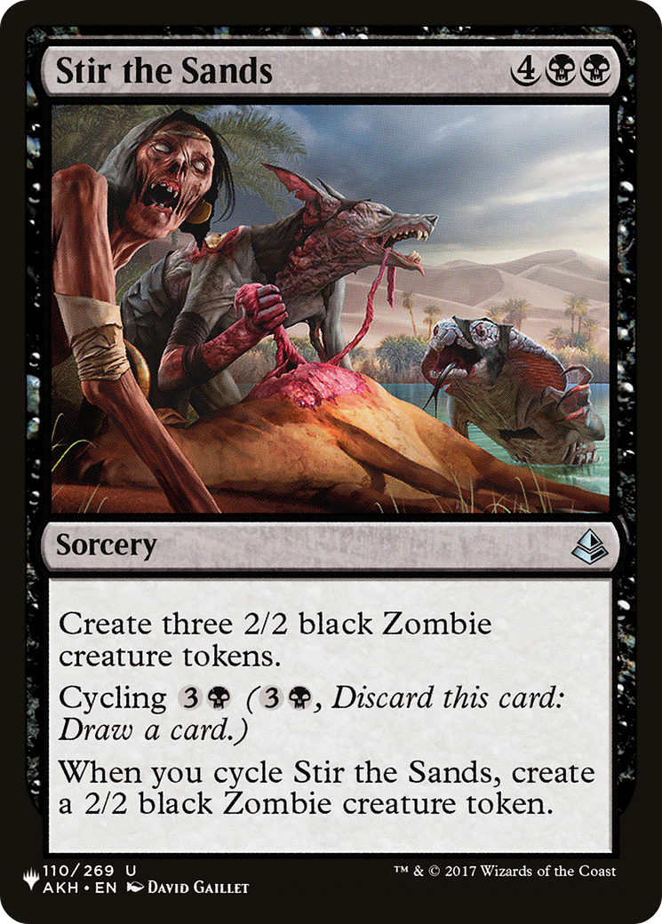 Stir the Sands (AKH-110) - The List