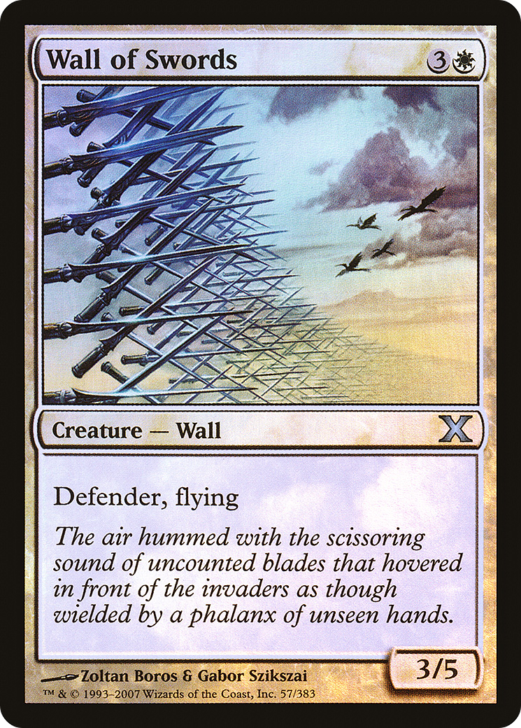 Wall of Swords (57) Foil - Tenth Edition